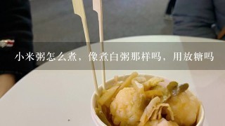 小米粥怎么煮，像煮白粥那样吗，用放糖吗