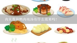 肉苁蓉和鸭肉炖汤有什么效果吗？