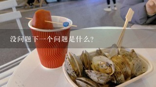 没问题下一个问题是什么